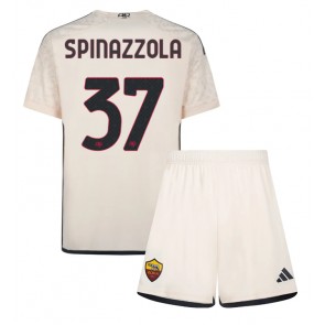 AS Roma Leonardo Spinazzola #37 Borta Kläder Barn 2023-24 Kortärmad (+ Korta byxor)